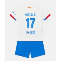 Fotbalové Dres Barcelona Marcos Alonso #17 Dětské Venkovní 2023-24 Krátký Rukáv (+ trenýrky)